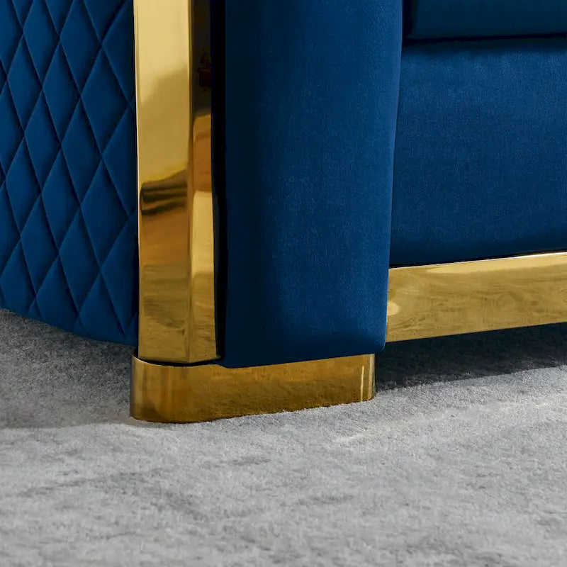84 divani Chesterfield di lusso in velluto con profili dorati