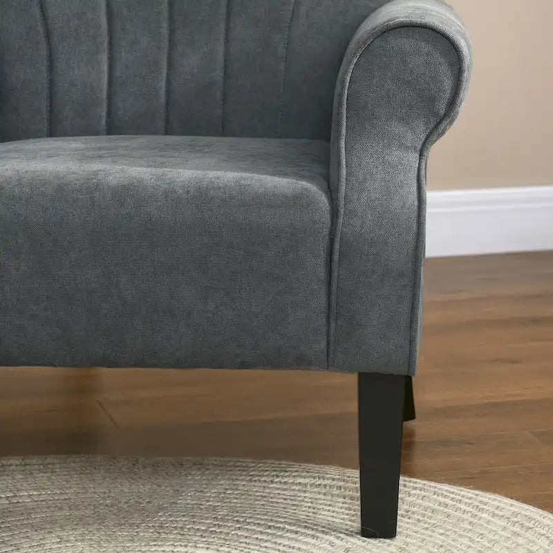Poltrona moderna da 31.5 pollici con gambe in legno
