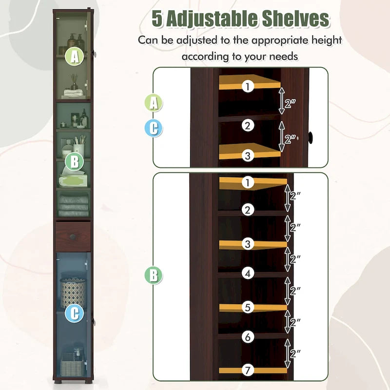 Mobile bagno alto e stretto con cassetto