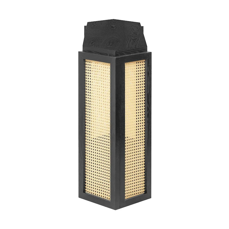 Consolle a forma di freccia Tavolino d'ingresso con ripiano aperto, Tavolino in rattan Tavolino d'accento per soggiorno corridoio