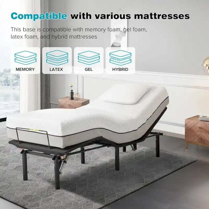Base per letto regolabile King Size con inclinazione motorizzata