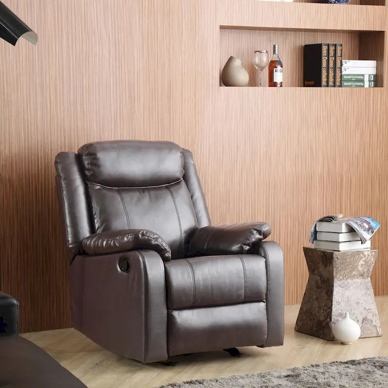 Copper Grove Zug Faux Leather Rocking Recliner