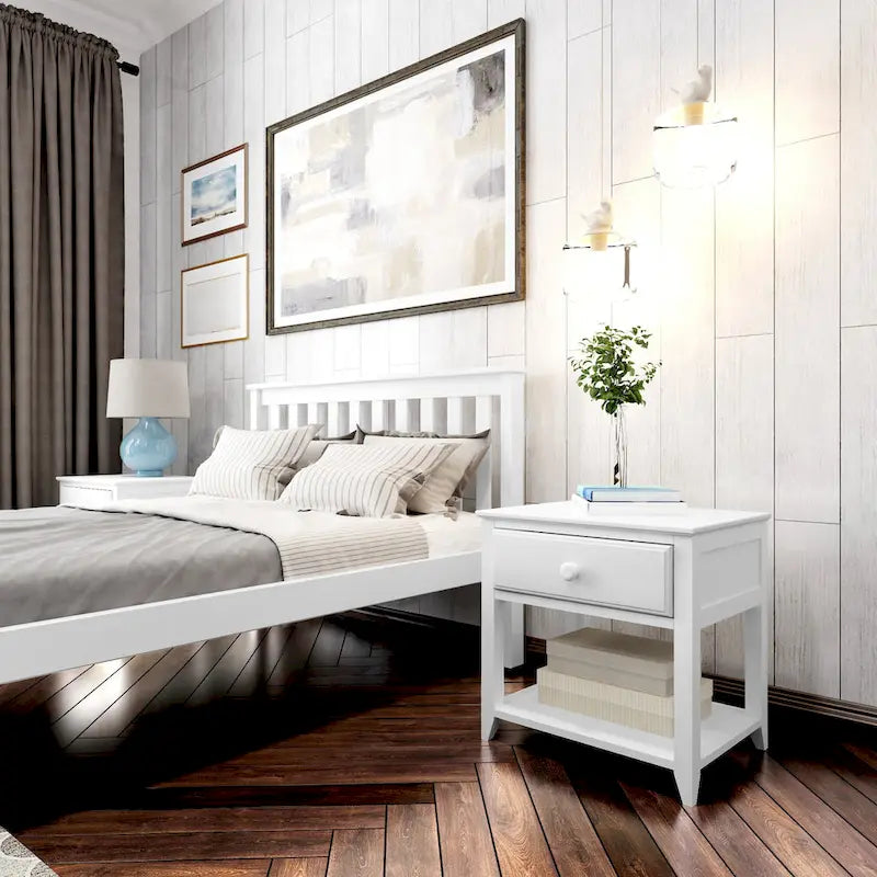 Comodino Plank and Beam con cassetto e ripiano