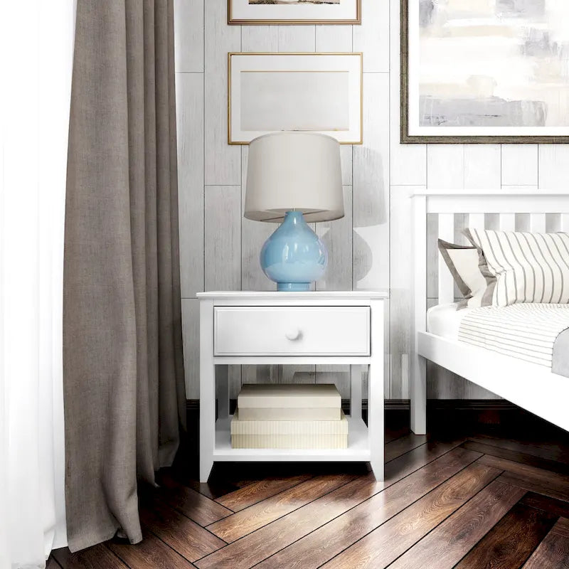 Comodino Plank and Beam con cassetto e ripiano