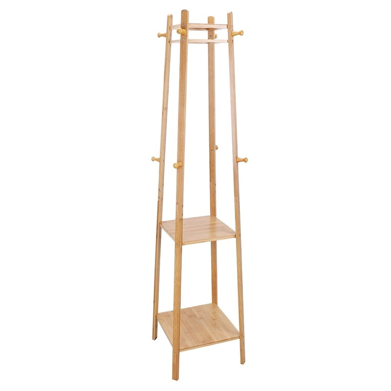 Appendiabiti autoportante in legno massiccio a 8 ganci - 67a x 16l x 16l