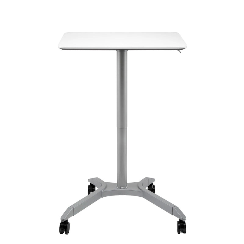 Carrello/scrivania mobile per laptop con altezza regolabile pneumaticamente, per lavorare sia seduti che in piedi