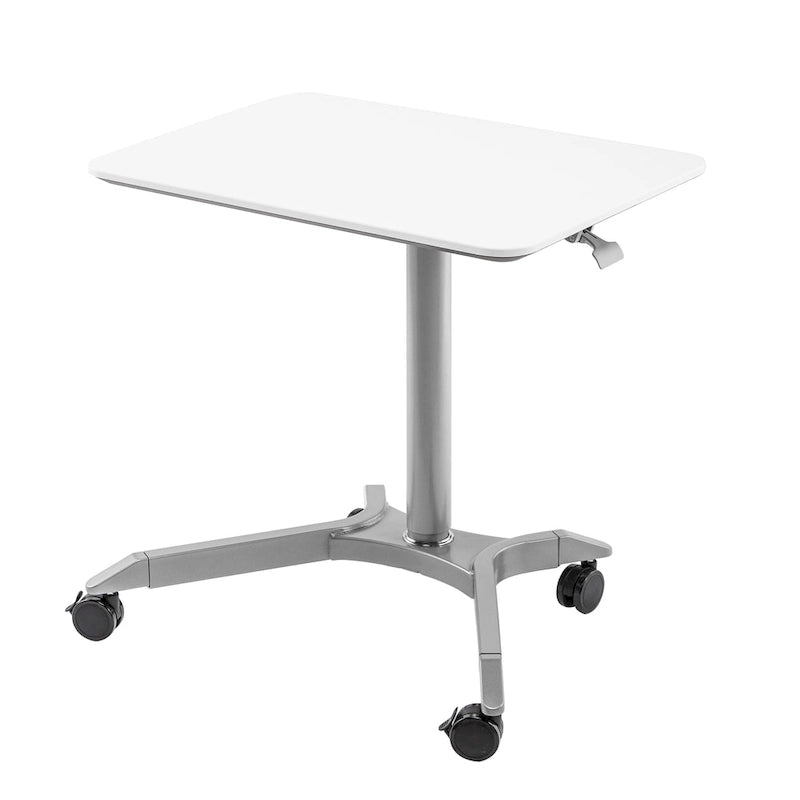 Carrello/scrivania mobile per laptop con altezza regolabile pneumaticamente, per lavorare sia seduti che in piedi