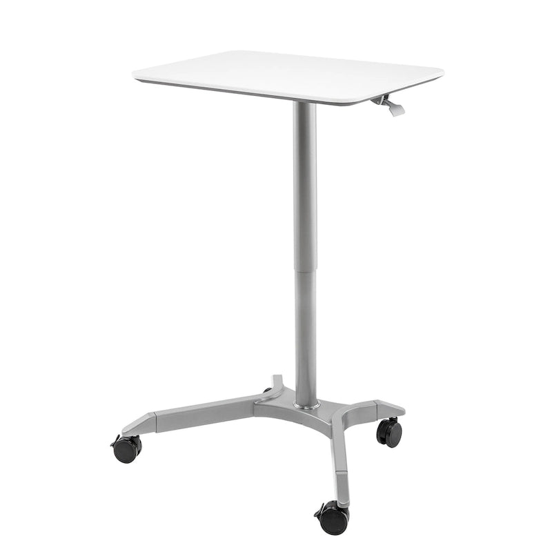 Carrello/scrivania mobile per laptop con altezza regolabile pneumaticamente, per lavorare sia seduti che in piedi