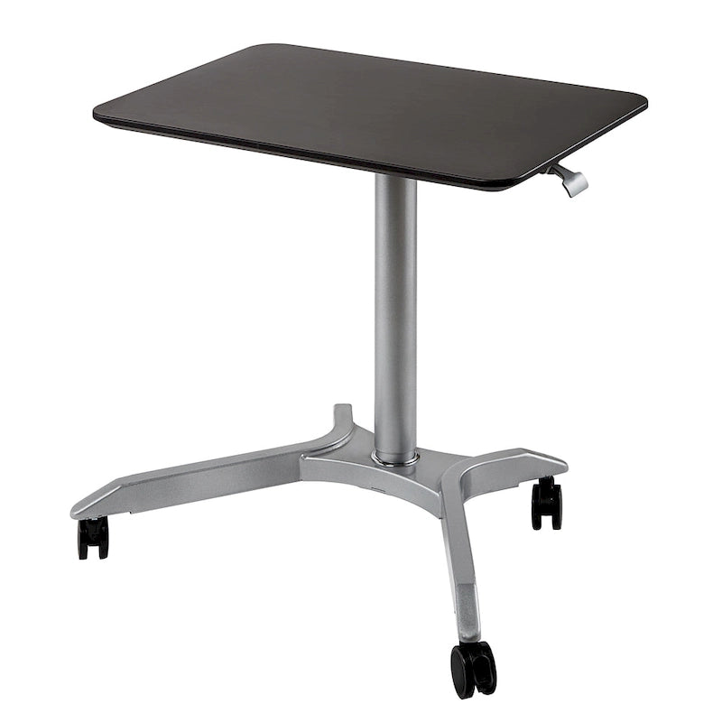 Carrello/scrivania mobile per laptop con altezza regolabile pneumaticamente, per lavorare sia seduti che in piedi