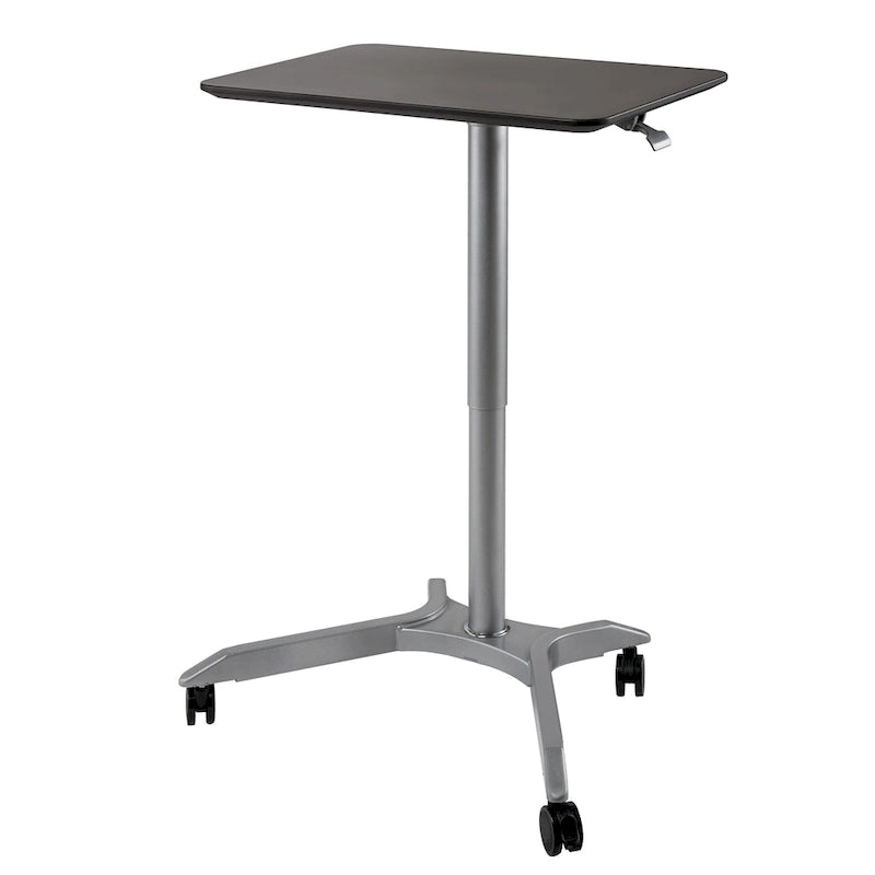 Carrello/scrivania mobile per laptop con altezza regolabile pneumaticamente, per lavorare sia seduti che in piedi