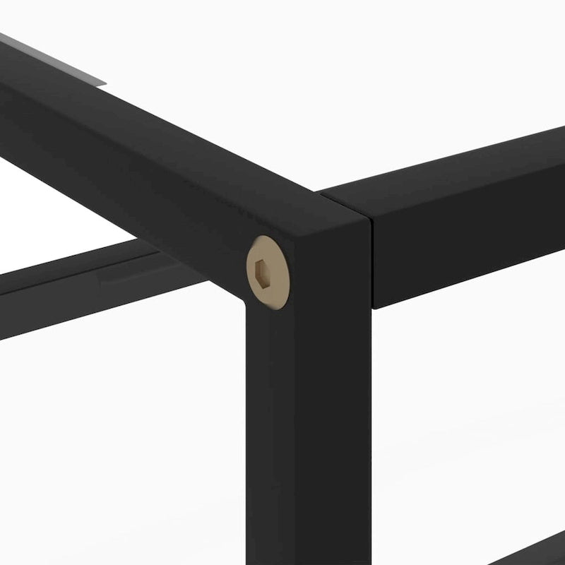 Tavolino console in vetro temperato trasparente 50x40x40 cm