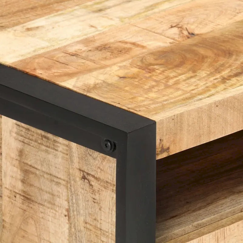 Tavolino da salotto in legno massello Tavolino d'appoggio laterale per divano