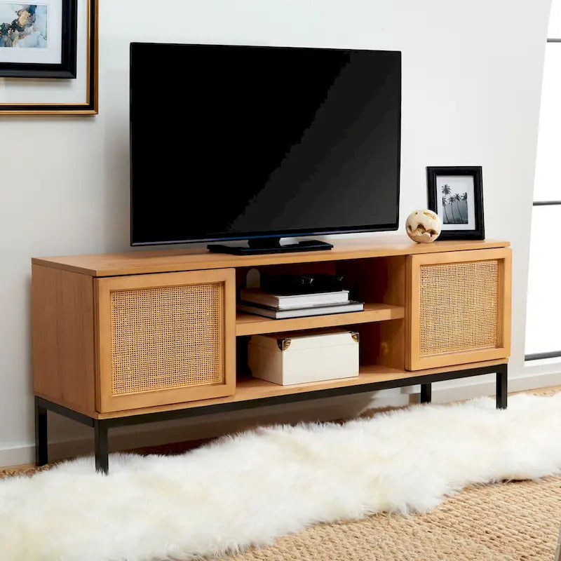 Mobile TV in Rattan a 1 Ripiano - 54L x 15P x 22A