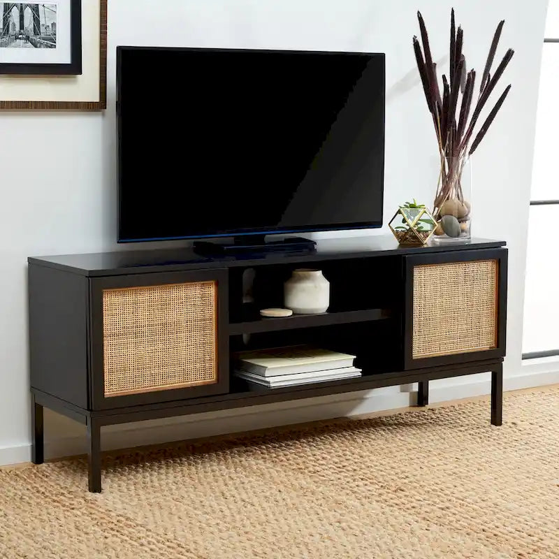 Mobile TV in Rattan a 1 Ripiano - 54L x 15P x 22A