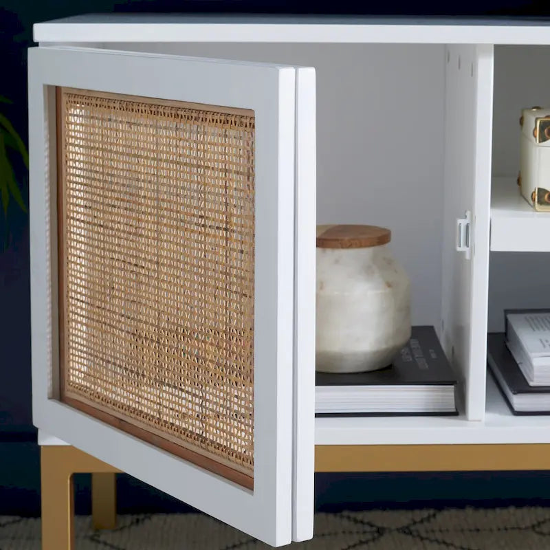 Mobile TV in Rattan a 1 Ripiano - 54L x 15P x 22A