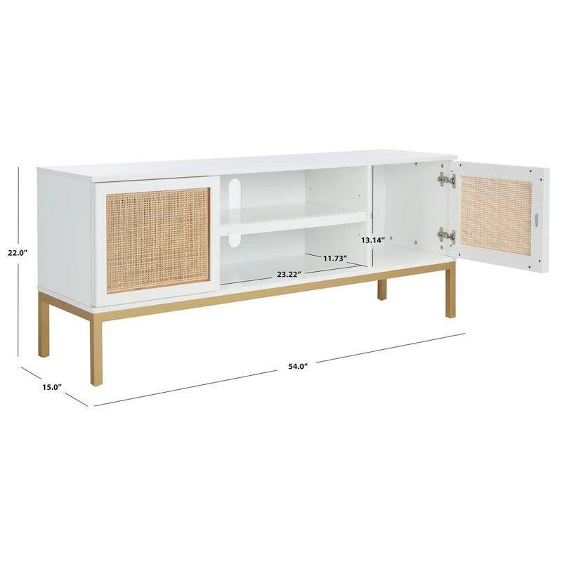 Mobile TV in Rattan a 1 Ripiano - 54L x 15P x 22A