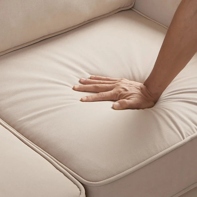 Poltrona d'Appoggio Rivestita in Velluto con Gambe in Legno