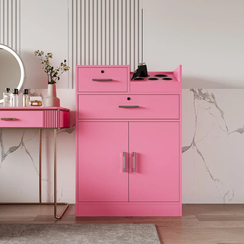 Mobiletto con serratura per salone di bellezza, porta asciugacapelli, cassetto per attrezzatura da parrucchiere