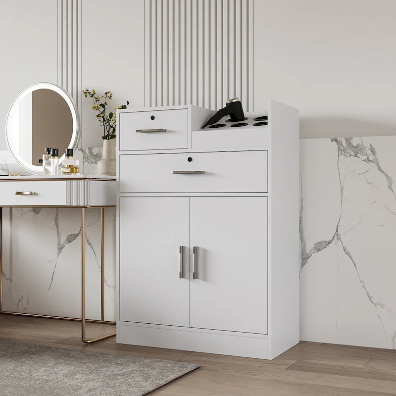 Mobiletto con serratura per salone di bellezza, porta asciugacapelli, cassetto per attrezzatura da parrucchiere