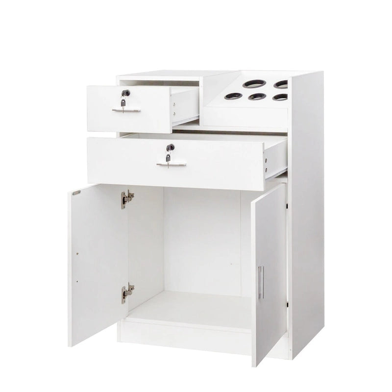 Mobiletto con serratura per salone di bellezza, porta asciugacapelli, cassetto per attrezzatura da parrucchiere