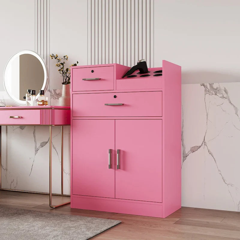 Mobiletto con serratura per salone di bellezza, porta asciugacapelli, cassetto per attrezzatura da parrucchiere
