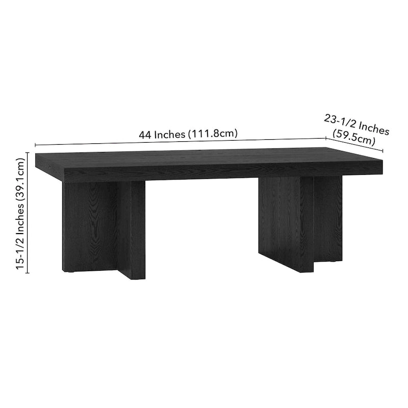 Tavolino rettangolare largo 112 cm