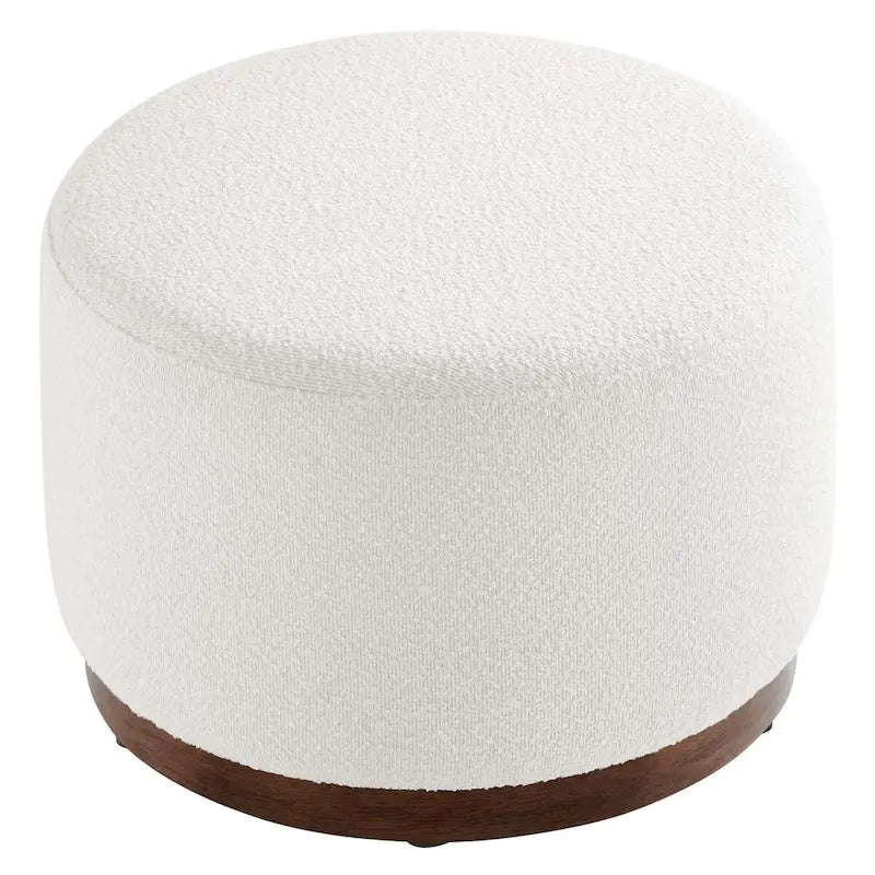 Pouf rotondo imbottito in bouclé grande da 23/29/38