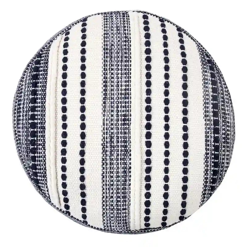 Pouf blu in cotone 100%, 45 cm