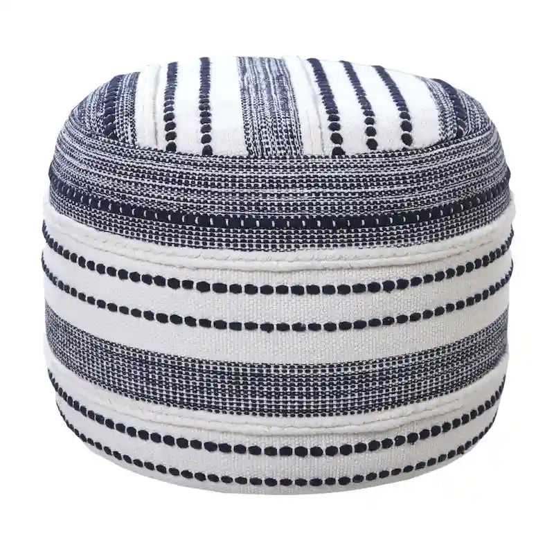 Pouf blu in cotone 100%, 45 cm