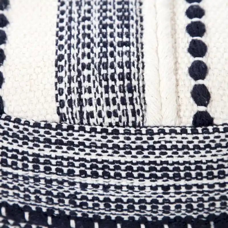 Pouf blu in cotone 100%, 45 cm