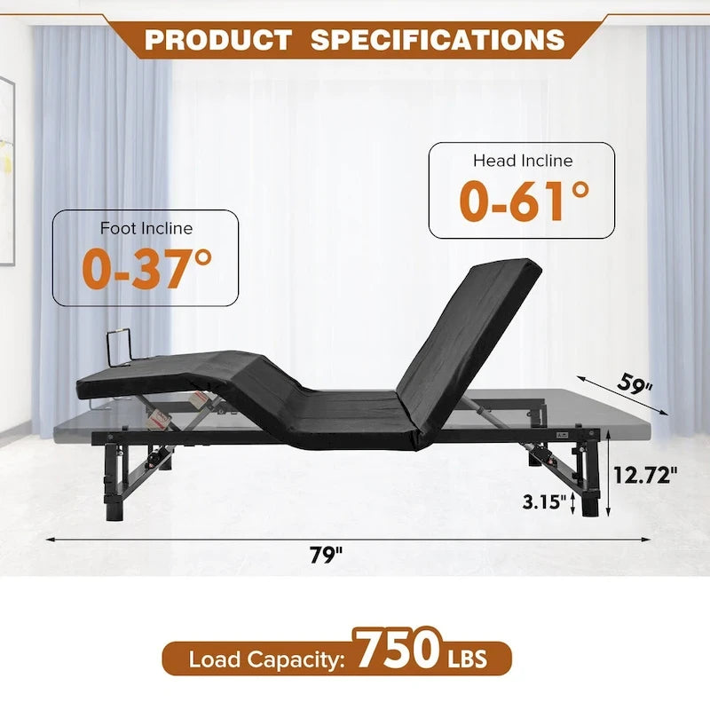 Base telaio letto regolabile Queen Size